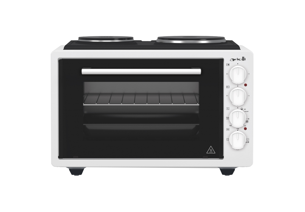 Мини електрическа печка с котлони Arielli AO-3642W 42л 3 функции бял