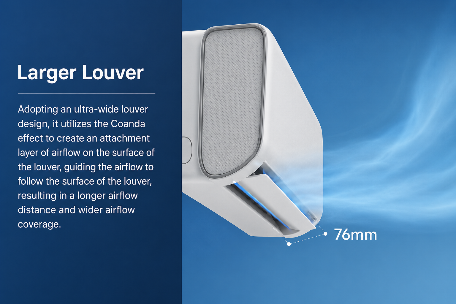 Arielli ACSD-EBA 06 Larger Louver 76mm Coanda ефект