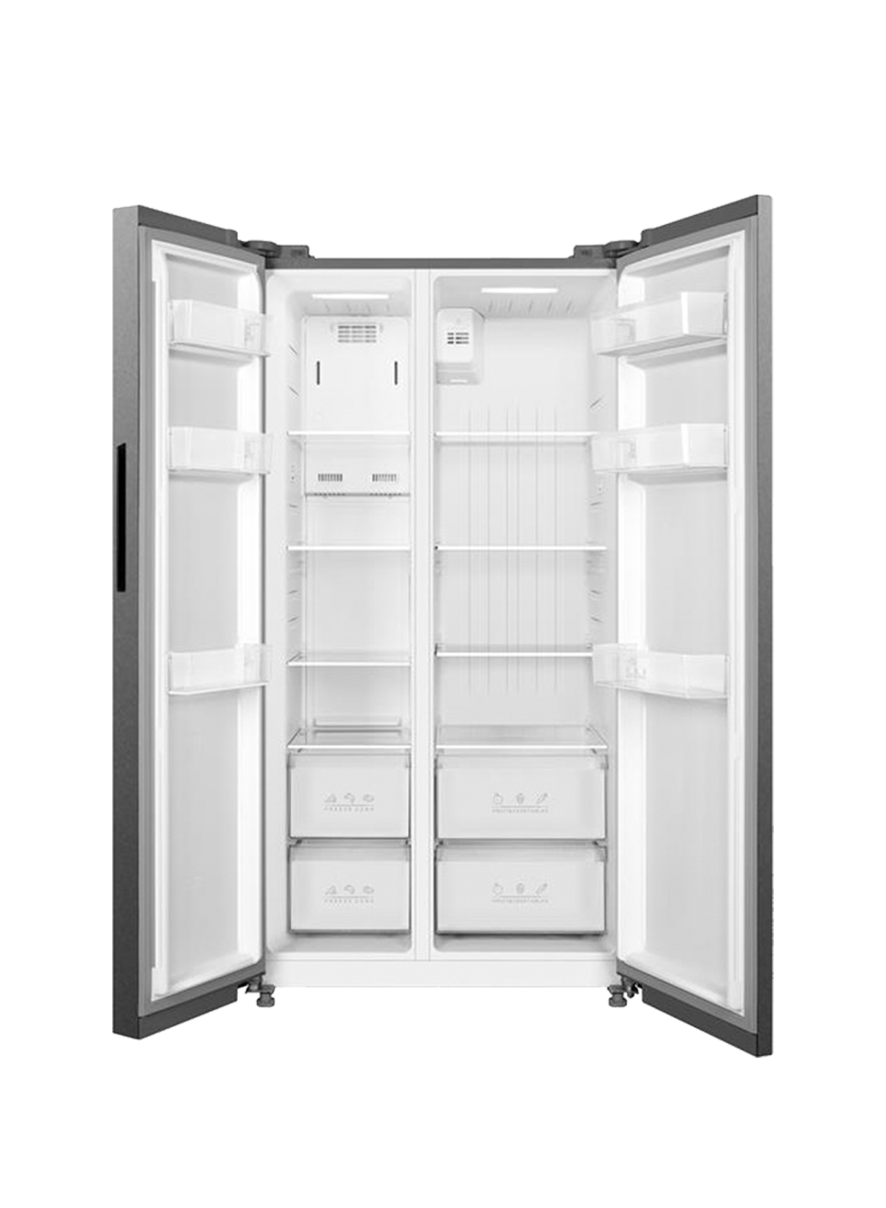 Arielli ASS-689WEN Side-by-Side refrigerator freezer compartment interior