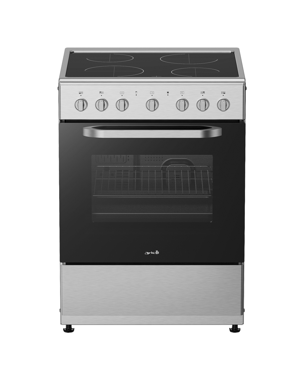 Готварска печка с керамичен плот Arielli C-6590CER-IX 65л 9 функции инокс клас A