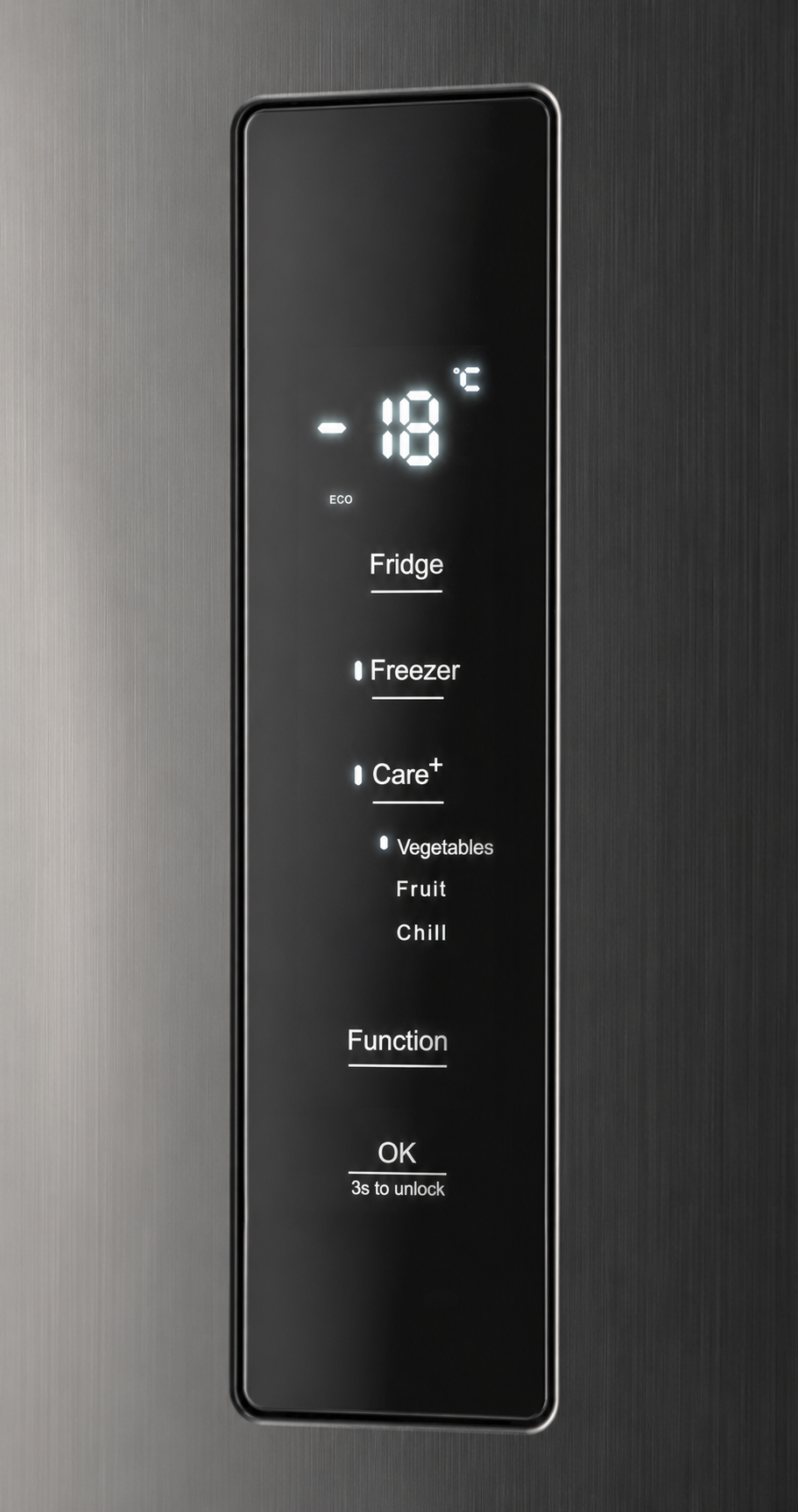 08 — Сензорен LED дисплей с управление на Fridge, Freezer и Care+
