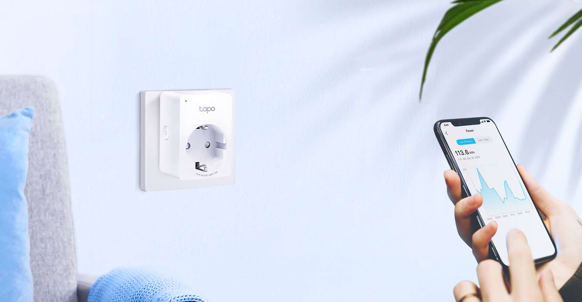 01 Tapo P110 интелигентен Wi-Fi контакт с мониторинг на консумацията