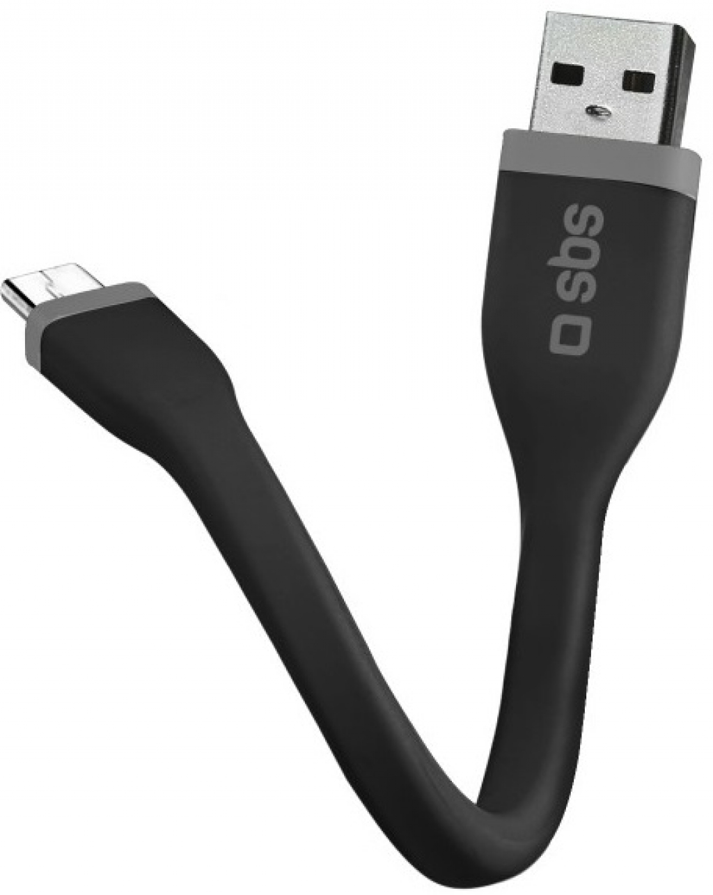 Кабел SBS Charge and Sync USB-micro-USB 12cm TECABLEMICROSHFLATK