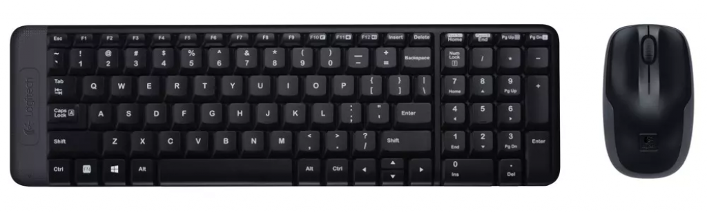 Клавиатура и мишка Logitech Wireless Desktop MK220 безжична