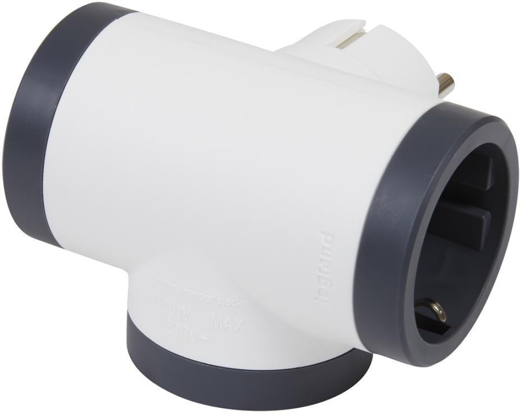 Адаптер за контакт Legrand 694520 шуко 3x бял