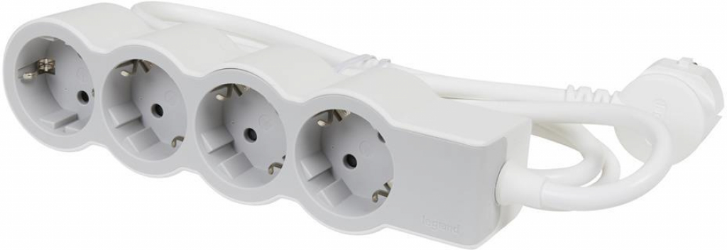 Разклонител Legrand 694569 4x2P+E с кабел 5м Standart бял