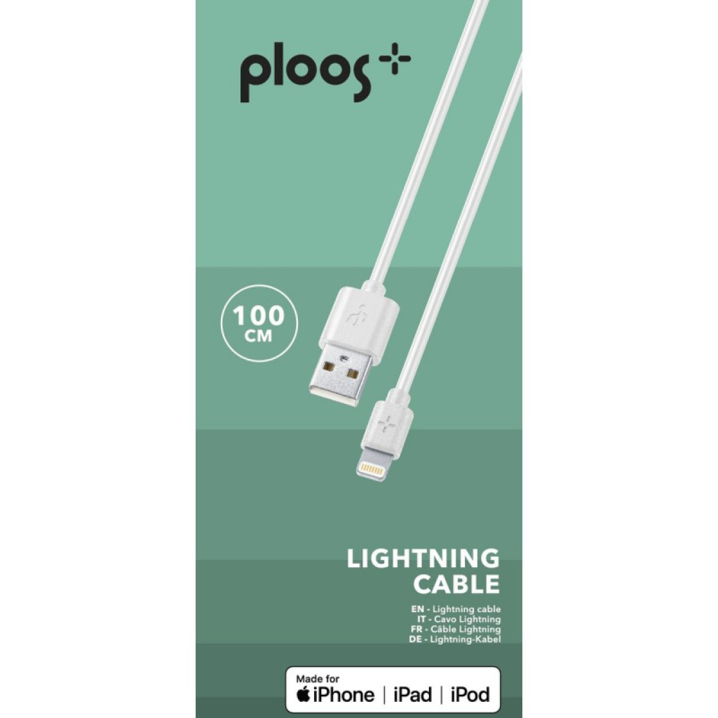 Кабел PLOOS Apple 1 м бял