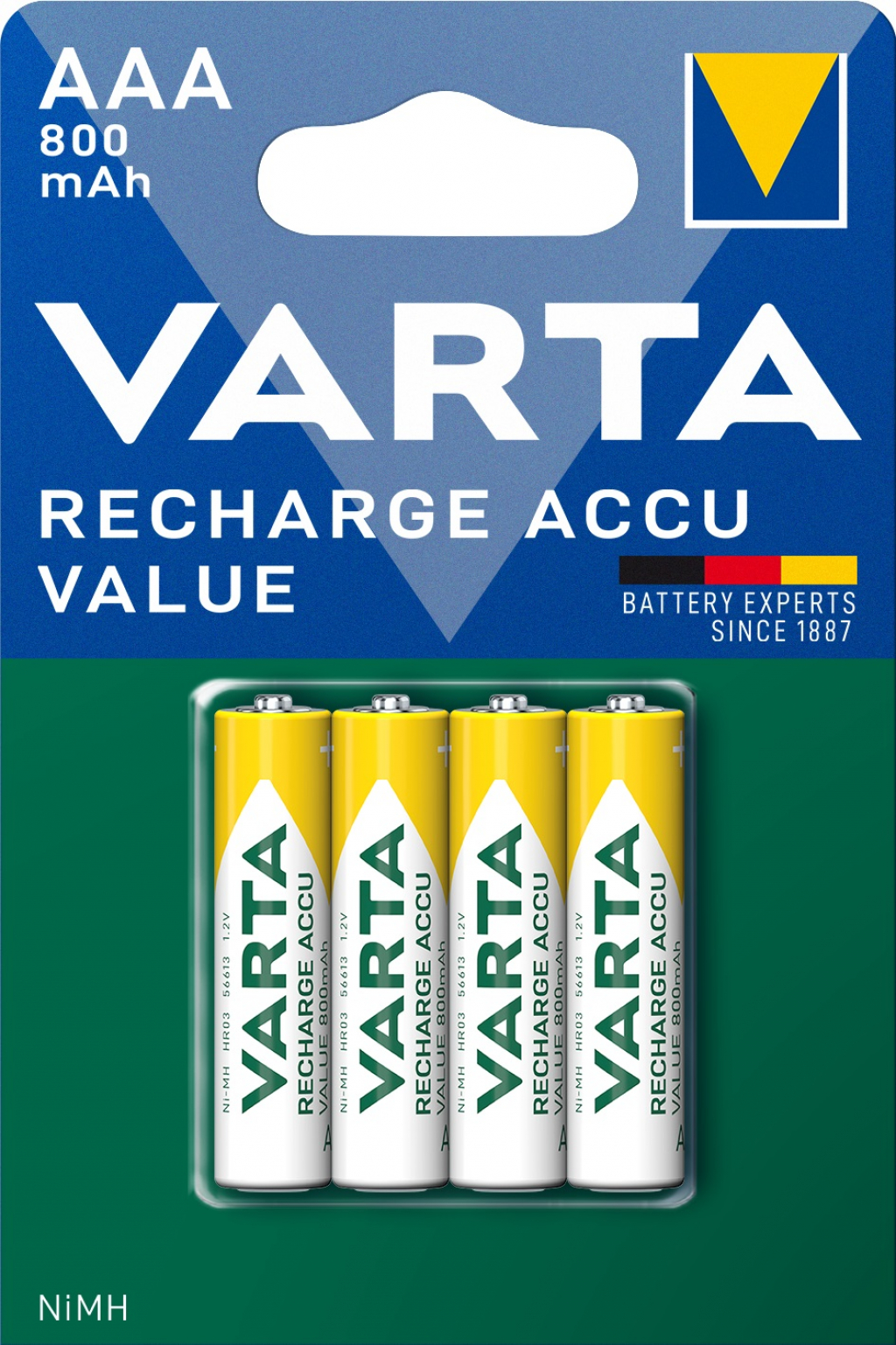Батерии Varta RECH.ACCU VALUE AAA 800mAh BLI 4