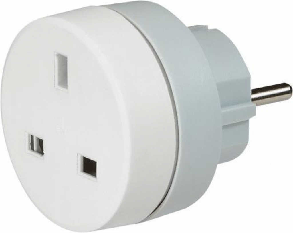 Адаптер за контакт Legrand 50383 UK/Шуко стандарт бял 16A