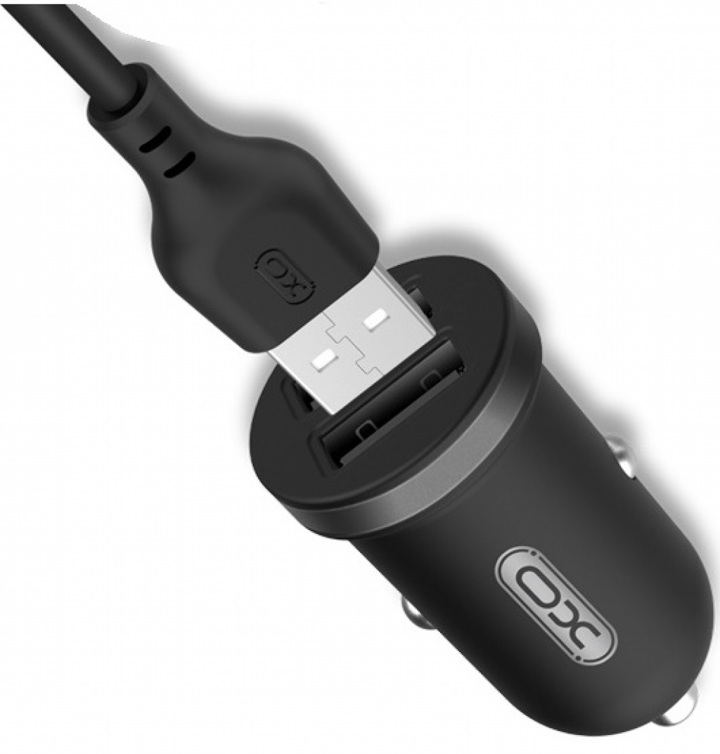 Зарядно устройство XO TZ08 Mini Car Charger Set Type-C Black