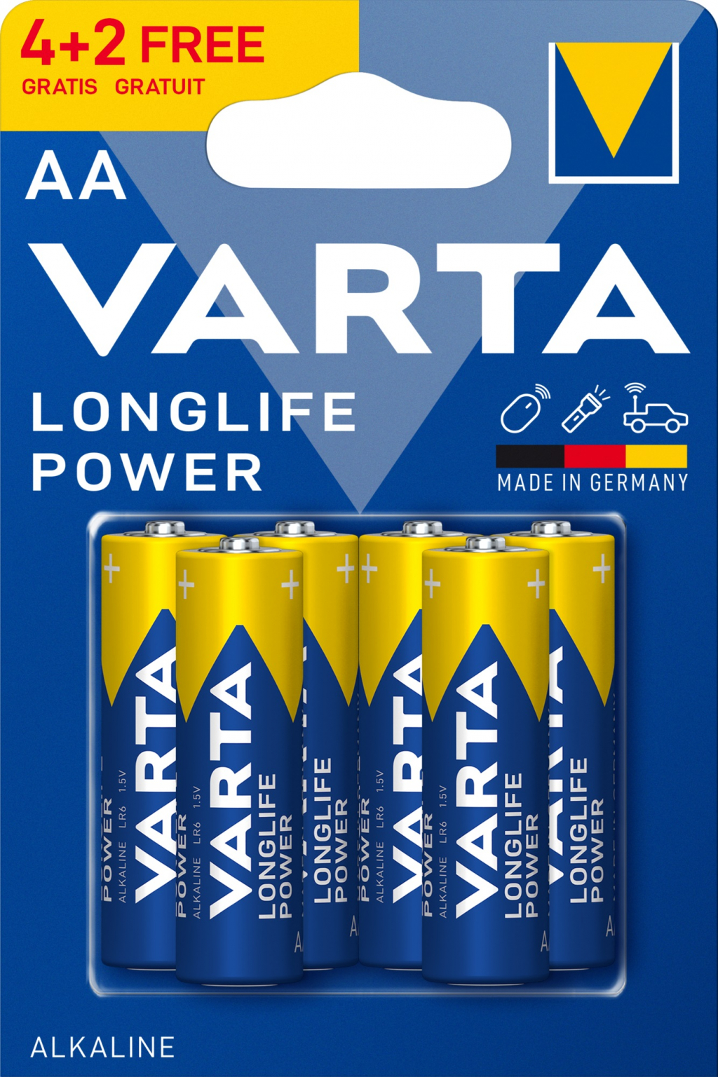 Батерии Varta LONGLIFE POWER AA BLI 6 (4+2)