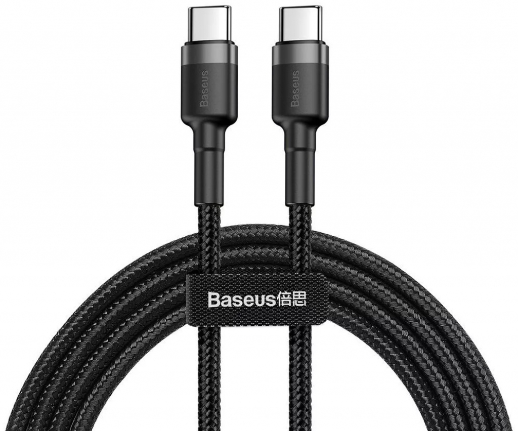 Кабел Baseus Cafule USB-C PD/USB-C PD PD2.0 60 20V 3A QC3.0 2m Black