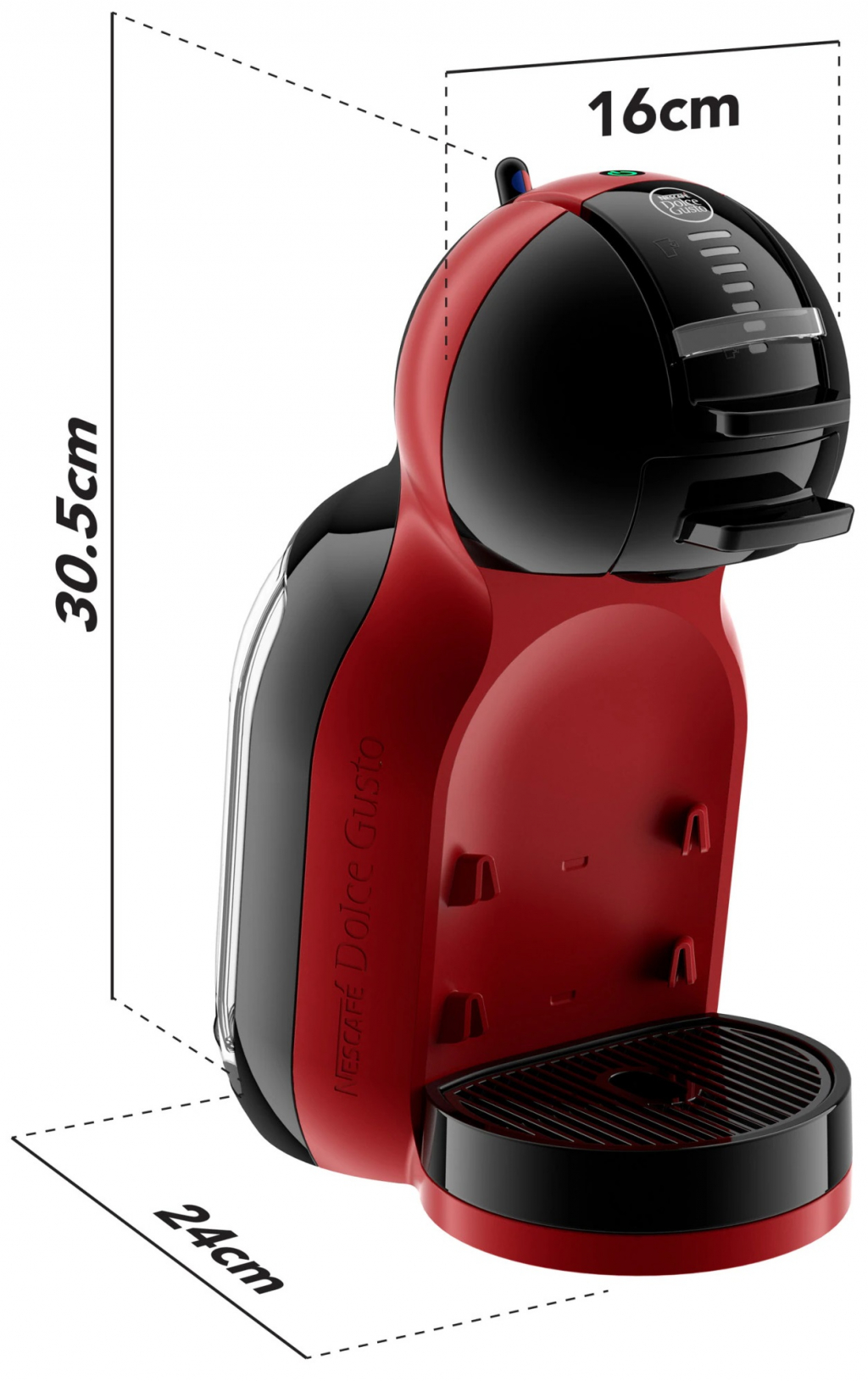 Кафемашина с капсули Krups KP123H10 MINI ME BLACK/CHERRY