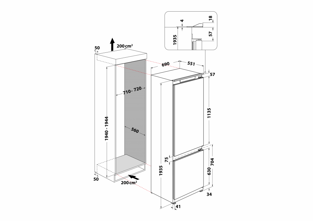 Хладилник за вграждане Whirlpool WH SP70 T242 P
