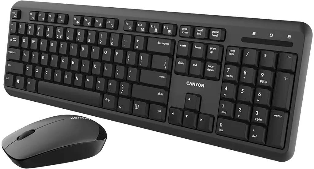 Клавиатура и мишка Canyon CNS-HSETW02-BG