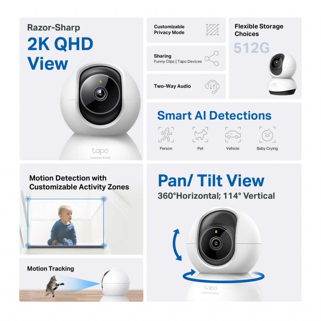 Камера TP-Link Tapo TC72 2K QHD