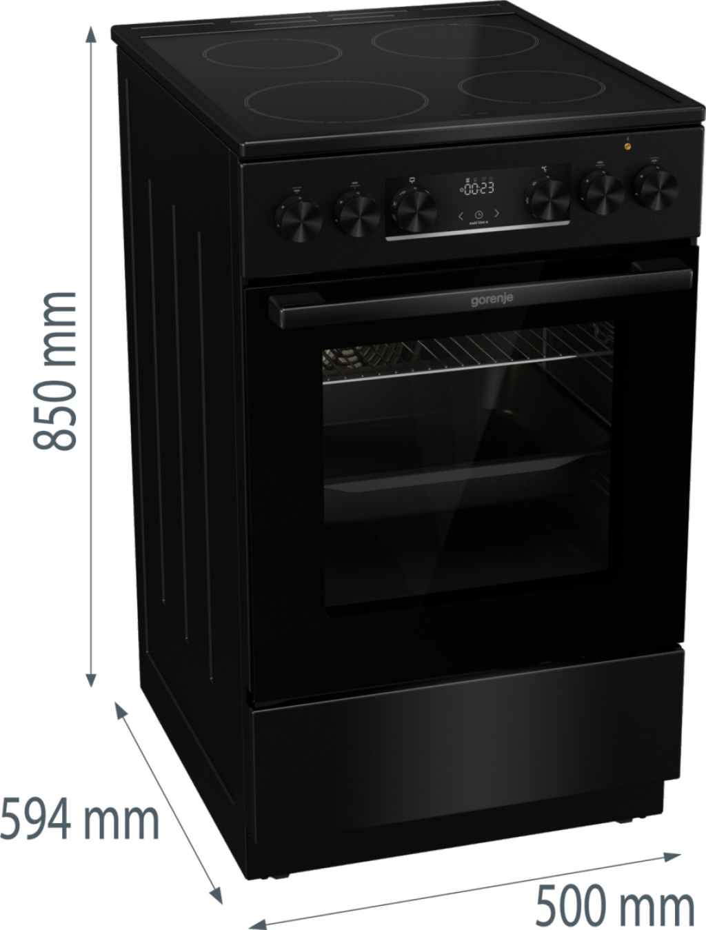 Готварска печка с керамичен плот Gorenje GEC5C40BG