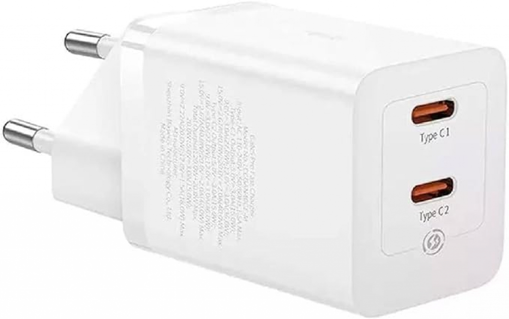 Зарядно устройство Baseus GaN5 Pro Fast Charger C+C 40W EU White