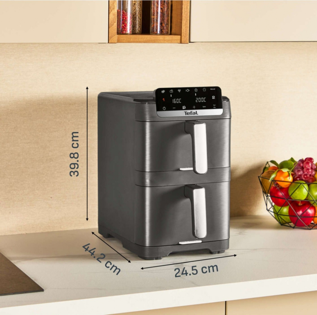 Уред за готвене Tefal EY7568E0 CRISPY STACK AF GENIUS+ACC BLK