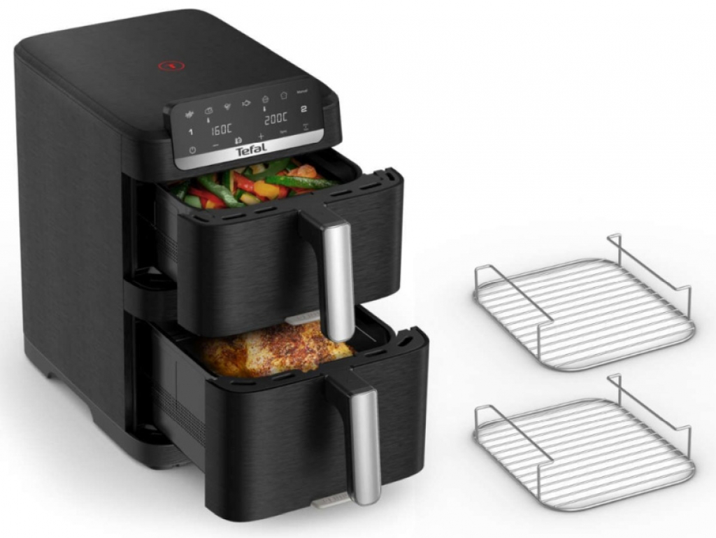 Уред за готвене Tefal EY7568E0 CRISPY STACK AF GENIUS+ACC BLK