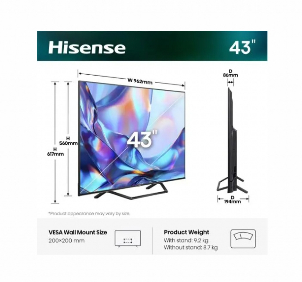 Телевизор Hisense 43A7S