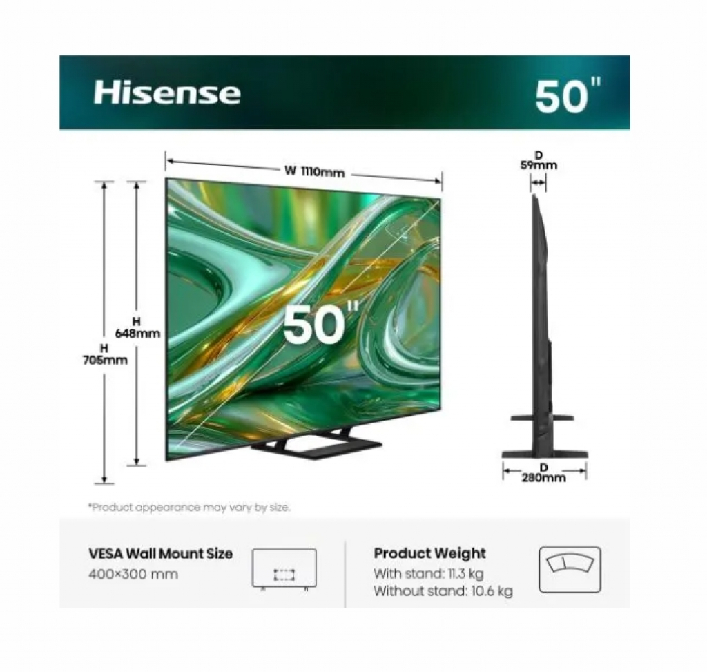 Телевизор Hisense 50E8S