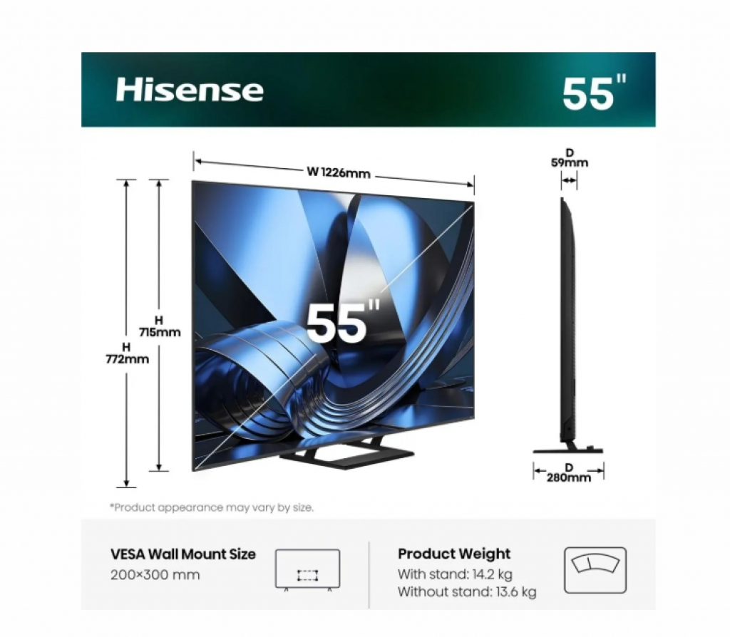 Телевизор Hisense 55U7SE