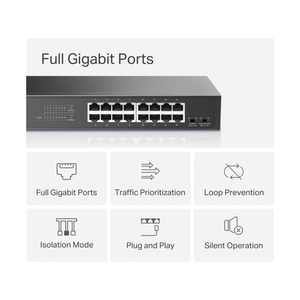 Мрежови адаптор MERCUSYS MS116GS gigabit switch
