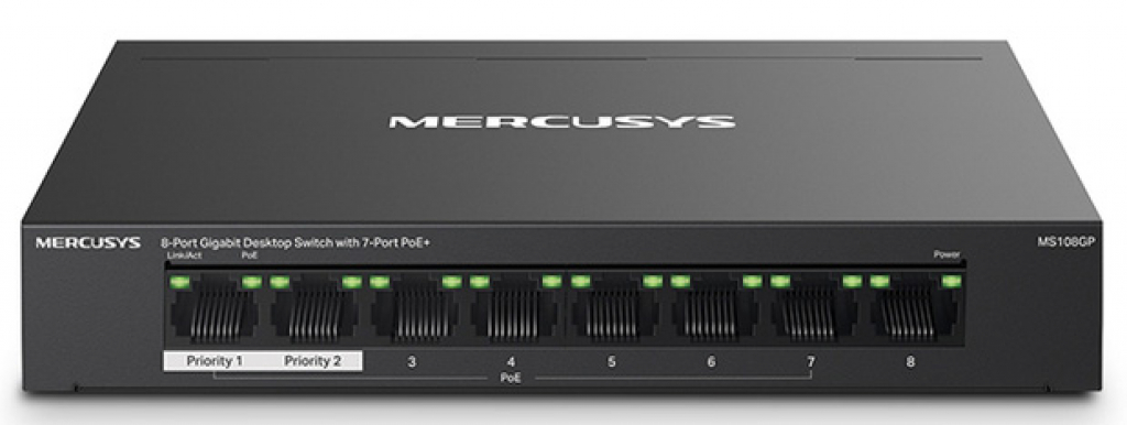 Мрежови адаптор MERCUSYS MS108GP gigabit switch