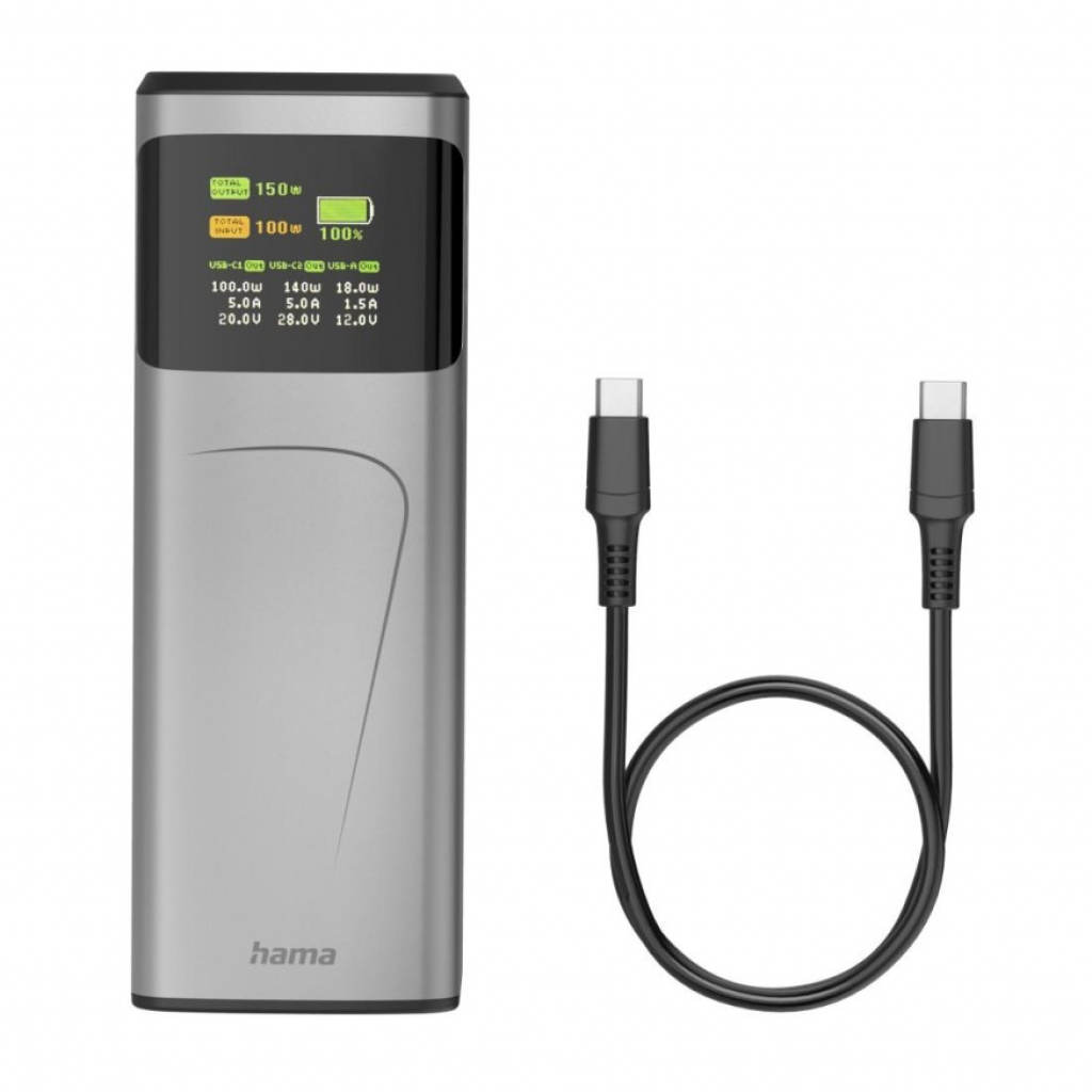 Външна батерия HAMA 201742 High Power 150 W 24000 mAh