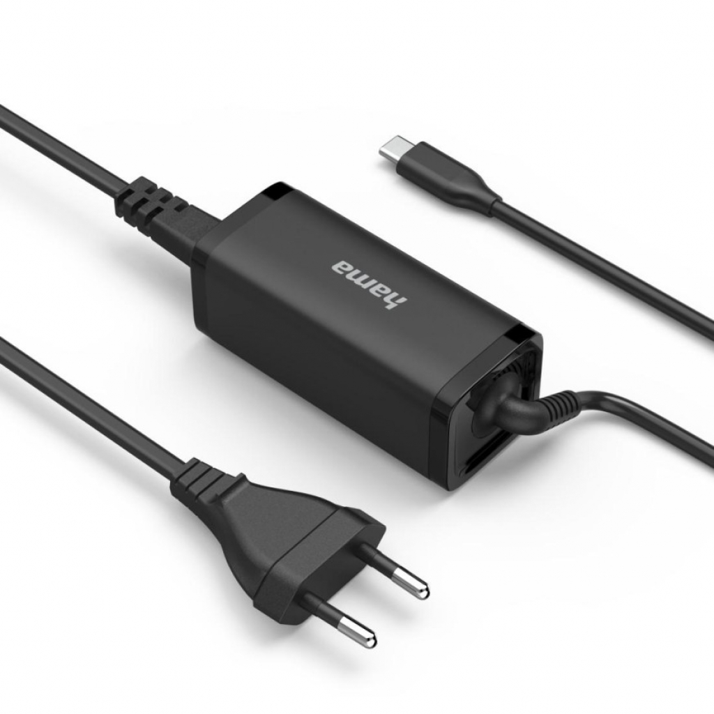 Захранване универсално за лаптоп HAMA 200023 USB-C PD GaN 5-20V/65 W